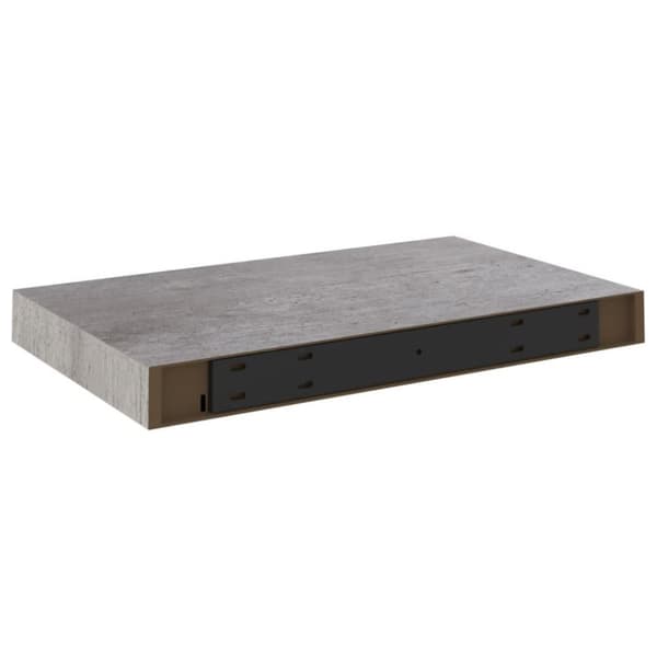 vidaXL Flytende vegghyller 4 stk betonggrå 40x23x3,8 cm MDF