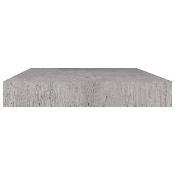 vidaXL Svävande vägghylla betonggrå 40x23x3,8 cm MDF