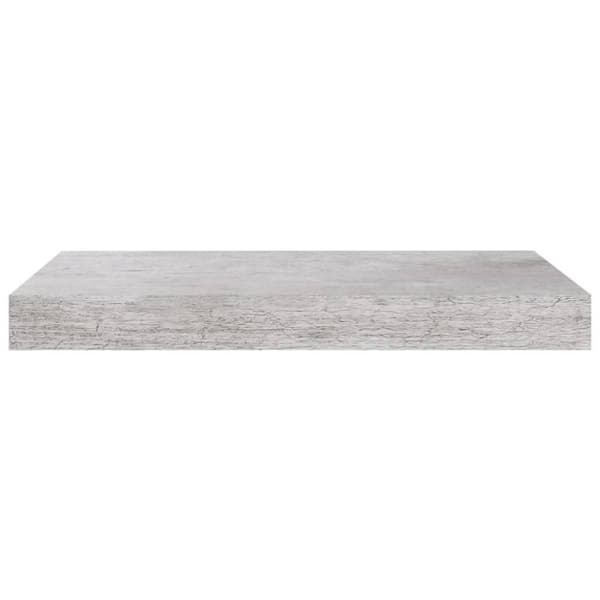 vidaXL Svävande vägghylla betonggrå 40x23x3,8 cm MDF