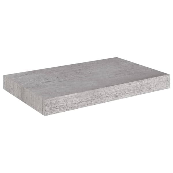 vidaXL Svävande vägghylla betonggrå 40x23x3,8 cm MDF