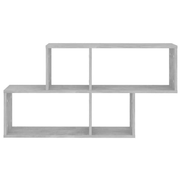vidaXL Seinähylly betoninharmaa 100x18x53 cm lastulevy
