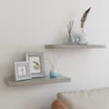 Miniatyrbillede 3 af 9: vidaXL væghylder 2 stk. 60x23,5x3,8 cm MDF betongrå