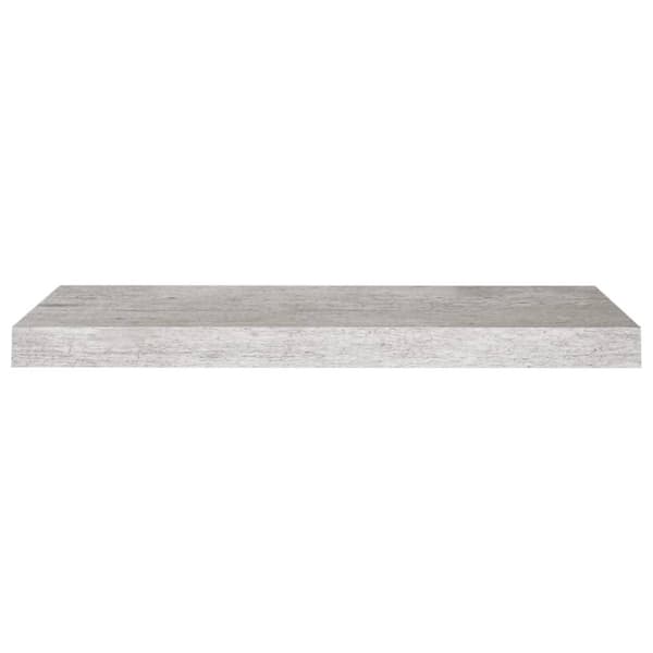 vidaXL væghylder 2 stk. 60x23,5x3,8 cm MDF betongrå