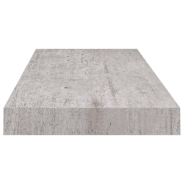 vidaXL væghylder 2 stk. 60x23,5x3,8 cm MDF betongrå
