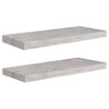Miniatyrbillede 1 af 9: vidaXL væghylder 2 stk. 60x23,5x3,8 cm MDF betongrå