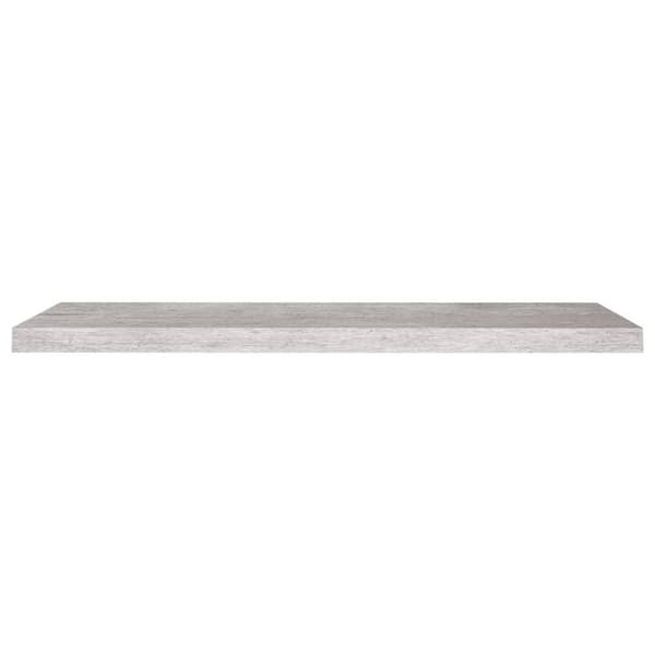 vidaXL Svävande vägghyllor 4 st betonggrå 90x23,5x3,8 cm MDF