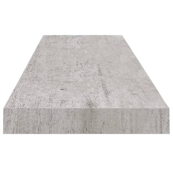 vidaXL Svävande vägghyllor 4 st betonggrå 90x23,5x3,8 cm MDF