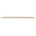 Miniatyrbilde 5 av 6: vidaXL Flytende vegghyller 2 stk eik og hvit 90x23,5x3,8 cm MDF