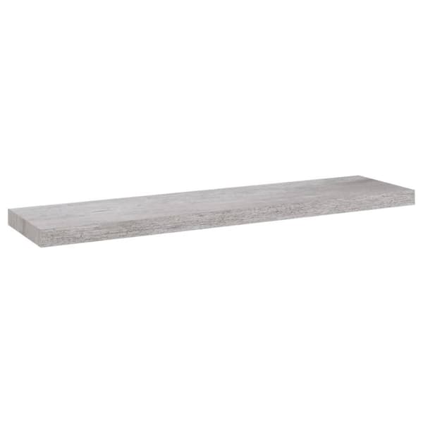 vidaXL Svävande vägghyllor 2 st betonggrå 90x23,5x3,8 cm MDF