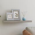 Miniatyrbilde 3 av 8: vidaXL Flytende vegghylle betonggrå 60x23,5x3,8 cm MDF