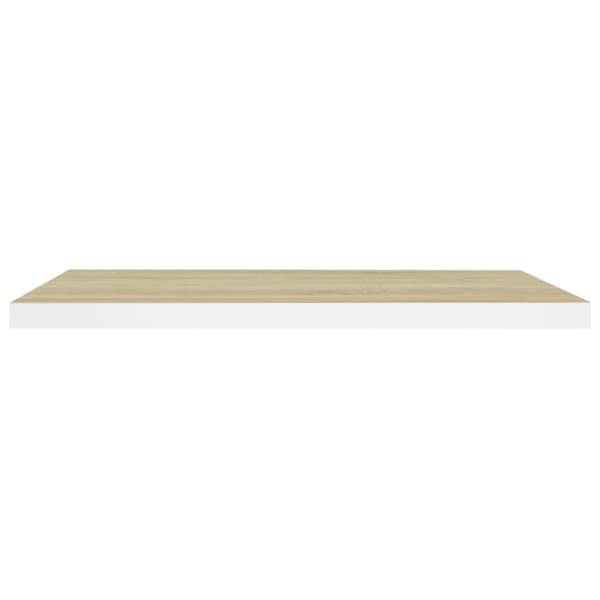 vidaXL væghylde 80x23,5x3,8 cm MDF egetræsfarve og hvid