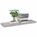 Miniatyrbilde 4 av 8: vidaXL Flytende vegghylle betonggrå 80x23,5x3,8 cm MDF