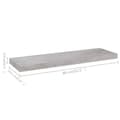 Miniatyrbilde 8 av 8: vidaXL Flytende vegghylle betonggrå 80x23,5x3,8 cm MDF