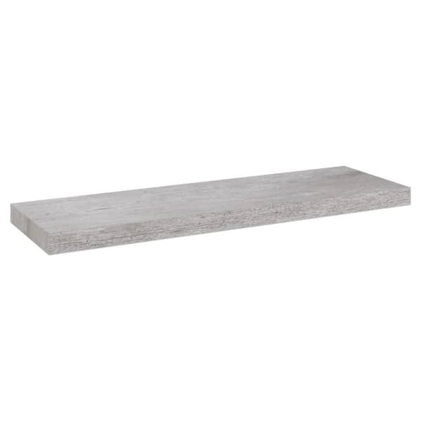 vidaXL Flytende vegghylle betonggrå 80x23,5x3,8 cm MDF