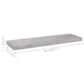 Miniatyrbilde 9 av 9: vidaXL Flytende vegghyller 2 stk betonggrå 80x23,5x3,8 cm MDF