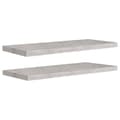 Miniatyrbilde 1 av 9: vidaXL Flytende vegghyller 2 stk betonggrå 80x23,5x3,8 cm MDF
