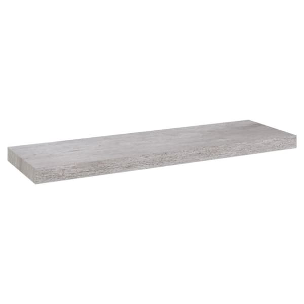 vidaXL væghylder 2 stk. 80x23,5x3,8 cm MDF betongrå