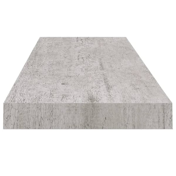 vidaXL væghylder 2 stk. 80x23,5x3,8 cm MDF betongrå