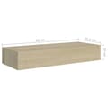 Miniatyrbillede 10 af 11: vidaXL væghylder med skuffer 2 stk. 60x23,5x10 cm MDF egetræsfarvet