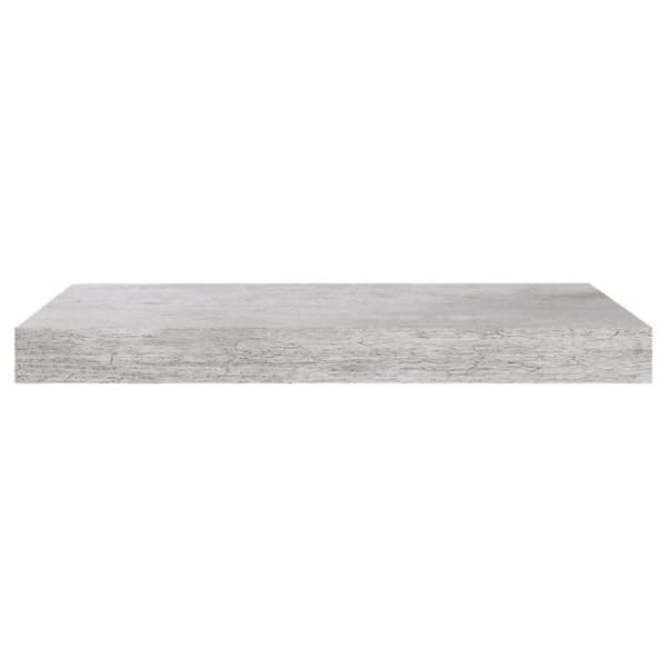 vidaXL væghylde 50x23x3,8 cm MDF betongrå