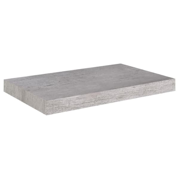 vidaXL Svävande vägghyllor 2 st betonggrå 50x23x3,8 cm MDF