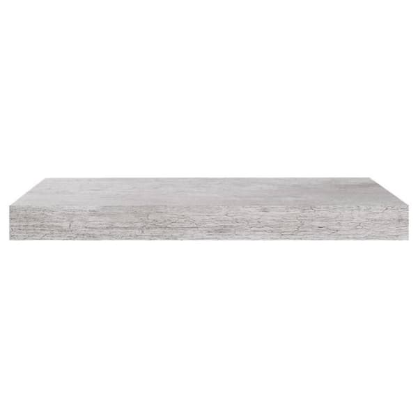 vidaXL Svävande vägghyllor 2 st betonggrå 50x23x3,8 cm MDF