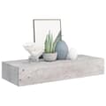 Miniatyrbilde 3 av 10: vidaXL Veggmontert skuffehylle betonggrå 60x23,5x10 cm MDF