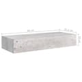 Miniatyrbilde 9 av 10: vidaXL Veggmontert skuffehylle betonggrå 60x23,5x10 cm MDF