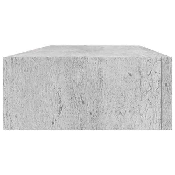 vidaXL væghylde med skuffe 60x23,5x10 cm MDF betongrå