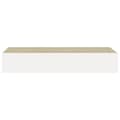Miniatyrbillede 4 af 10: vidaXL hylder med skuffe 2 stk. 60x23,5x10 cm MDF egetræsfarve og hvid
