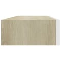 Miniatyrbillede 5 af 10: vidaXL hylder med skuffe 2 stk. 60x23,5x10 cm MDF egetræsfarve og hvid