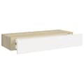 Miniatyrbillede 6 af 10: vidaXL hylder med skuffe 2 stk. 60x23,5x10 cm MDF egetræsfarve og hvid