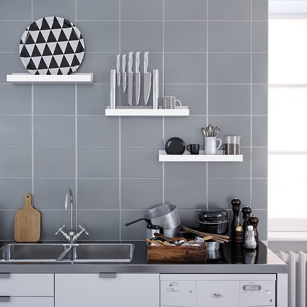 3-pack Tavelhylla / Vägghylla Vit 38 x 10 x 5 cm