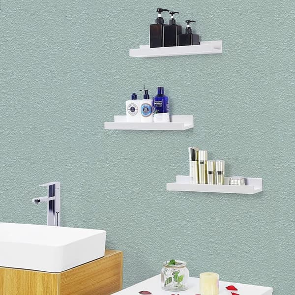 3-pack Tavelhylla / Vägghylla Vit 38 x 10 x 5 cm
