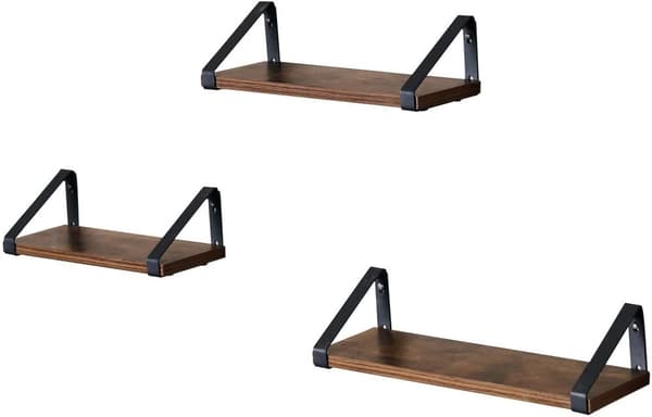 Vägghyllor 3-pack - Hyllplan i industriell design