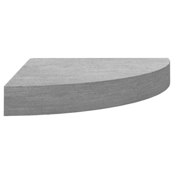 vidaXL Hjørnehyller vegghengt 2 stk betonggrå 25x25x3,8 cm MDF