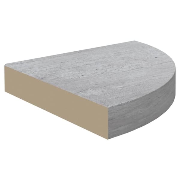 vidaXL Hjørnehyller vegghengt 2 stk betonggrå 25x25x3,8 cm MDF
