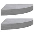 Miniatyrbillede 1 af 9: vidaXL hjørnehylder 2 stk. 25x25x3,8 cm MDF betongrå