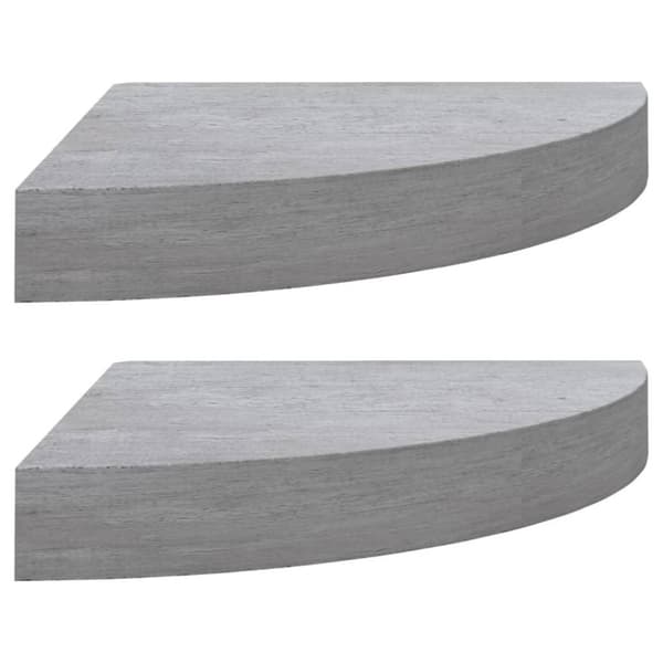 vidaXL hjørnehylder 2 stk. 35x35x3,8 cm MDF betongrå