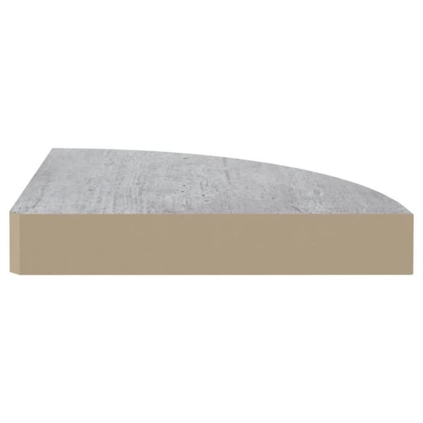 vidaXL hjørnehylder 4 stk. 25x25x3,8 cm MDF betongrå