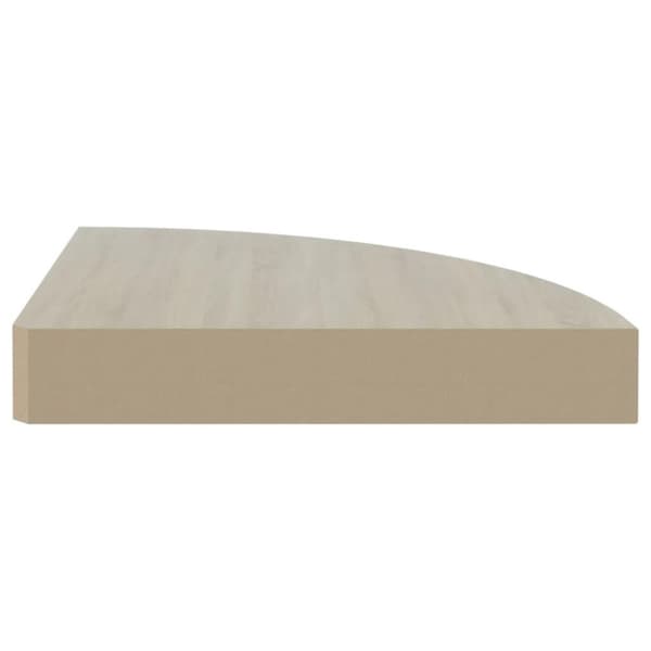 vidaXL hjørnehylder 4 stk. 25x25x3,8 cm MDF egetræsfarvet og hvid