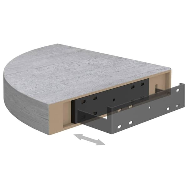 vidaXL Seinäkulmahyllyt 4 kpl betoninharmaa 35x35x3,8 cm MDF