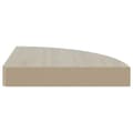 Miniatyrbilde 7 av 9: vidaXL Hjørnehyller vegghengt 2 stk eik og hvit 35x35x3,8 cm MDF