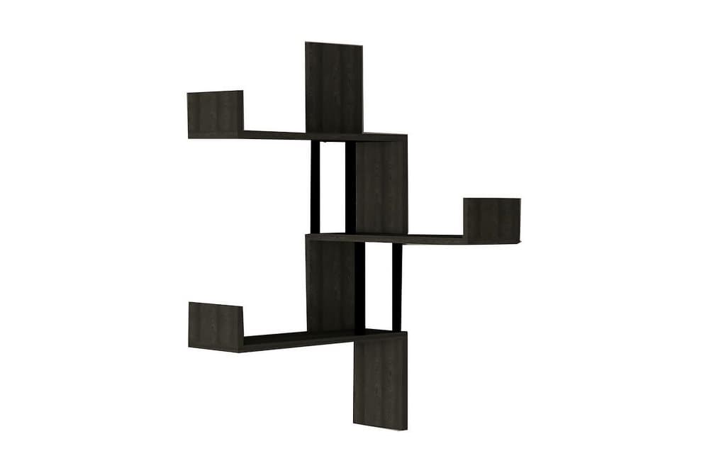 LEVIR Vägghylla 20x105 cm 3-pack Antracit