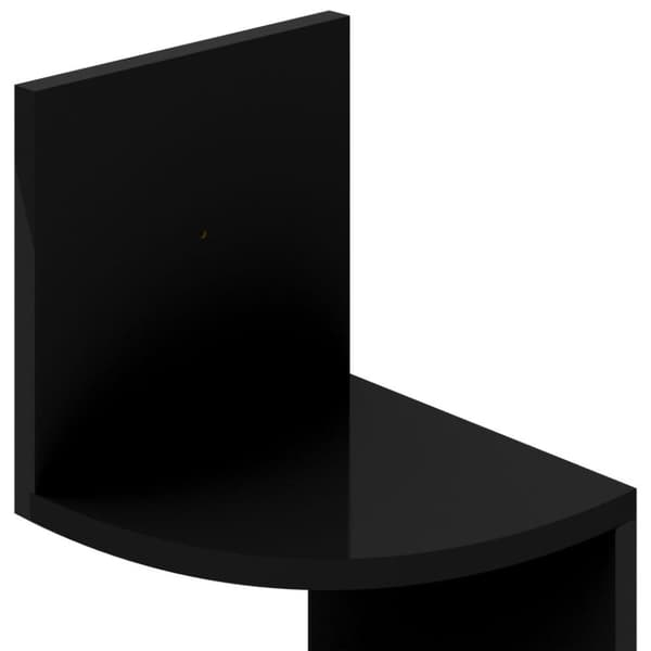 vidaXL væghængt hjørnehylde 19x19x123 cm spånplade sort højglans