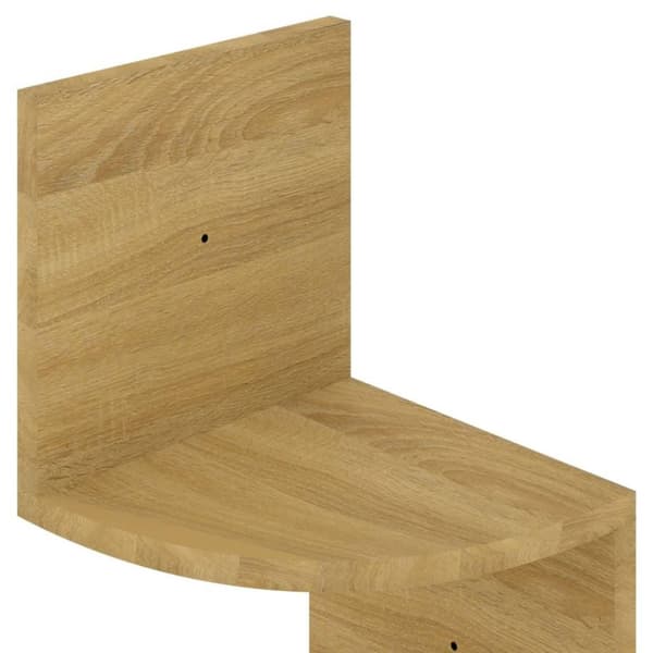 vidaXL Veggmontert hjørnehylle sonoma eik 19x19x123 cm konstruert tre