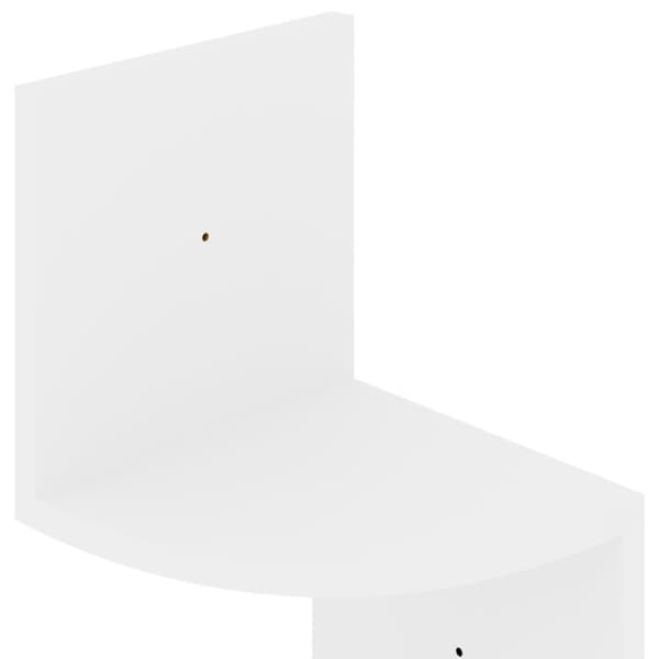 vidaXL Vegghjørnehylle høyglans hvit 19x19x123 cm konstruert tre