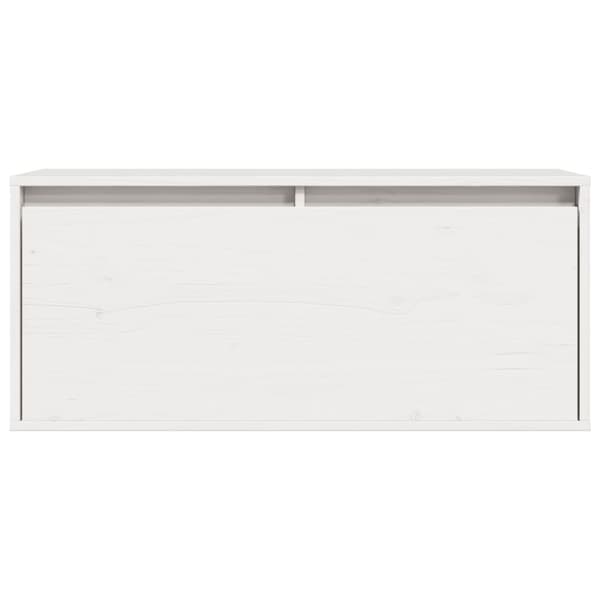vidaXL vægskab 80x30x35 cm massivt fyrretræ hvid