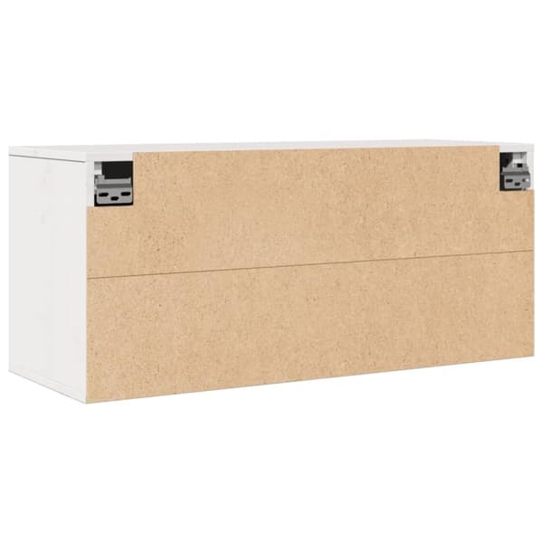 vidaXL vægskab 80x30x35 cm massivt fyrretræ hvid