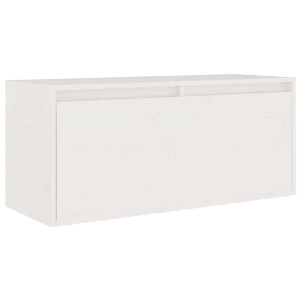 vidaXL vægskab 80x30x35 cm massivt fyrretræ hvid